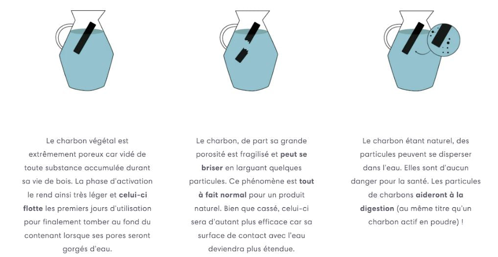 Takesumi Charbon de bambou bio filtre à eau - Imagen 5